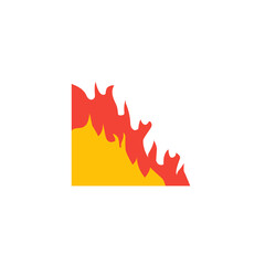 fire corner vector element