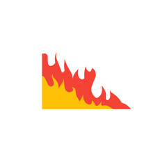 fire corner vector element