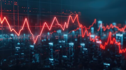 Fototapeta premium An economic crisis ad features an ultramodern