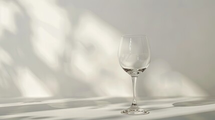 Blank greeting card on white with subtle glass goblet shadows. Perfect for sophisticated invitations