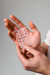 Acne pimple patch effective bandage to clean your face from open and closed pimples. Acne pimple patch that helps to get rid of zits on problematic parts of skin.