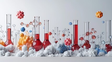 Infographic chemistry definitions physical reactions featuring a futuristic and hyper realistic design The background is white and there is a writing space on the right side for notes and questions