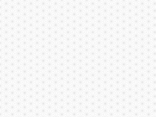 和柄パターンのシームレスな背景壁紙素材、グレーの麻の葉模様のベクターイラスト