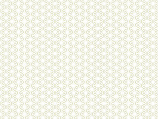 和柄パターンの背景壁紙素材、金色の籠目の模様のベクターイラスト