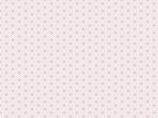 和柄パターンの背景壁紙素材、ピンクの麻の葉模様のベクターイラスト