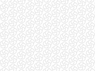 和柄パターンの背景壁紙素材、銀色のねじ梅模様のベクターイラスト