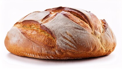 French bread on white background