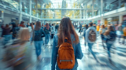 campus life energy, vibrant banner displaying students engaged in activities, capturing the lively campus life and diversity at the university with dynamic motion blur effects