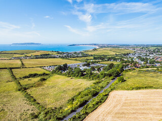 Aerial View of Preston and Weymouth from Osmington Hill, Dorset, England