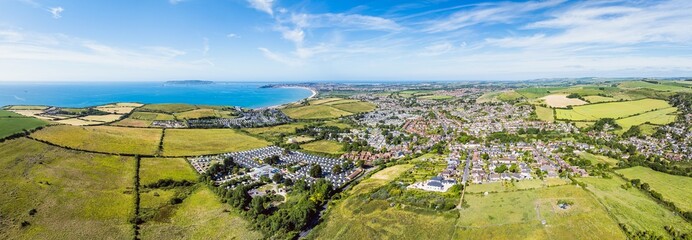 Aerial View of Preston and Weymouth from Osmington Hill, Dorset, England