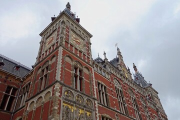 Fototapeta premium Making a visit to the Dutch capital, Amsterdam