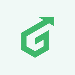 Green Letter G Arrow Logo