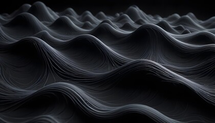 Obraz premium Clear Plain Shiny Soft Vintage Bokeh Cloudy Wave Like Geometric Black Background or Texture