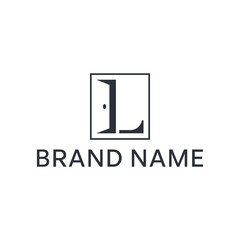 Minimalist Letter L and Door Logo Concept
