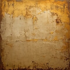 Weathered Material Masterpiece Golden Palette Newspaper Painting	