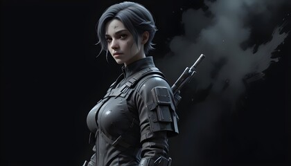 Naklejka premium Clear Plain Shiny Soft Vintage Bokeh Cloudy Wave Like Geometric Black Background or Texture