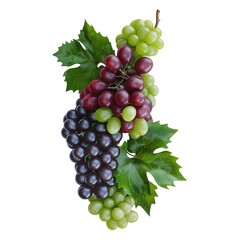 Fototapeta premium A cluster of fresh, juicy blueberries scattered on a white background, showcasing their rich blue hues and natural beauty