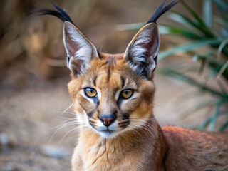 Obraz premium portrait of a lynx, mammal, wildlife, feline, bobcat, predator, nature, fur, wildcat, carnivore, caracal, ears, hunter, lion, portrait