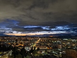 Sunset over the city