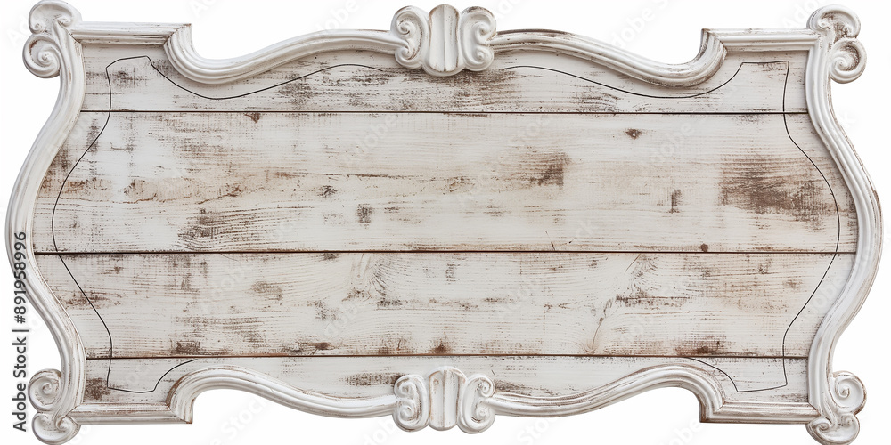 Poster whitewashed wooden sign showing rustic chic style