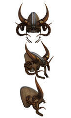 3d render fantasy helmet