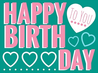 happy Birthday card green