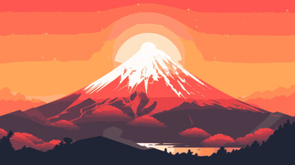 Fototapeta premium Minimalistic japanese cover collection. minimalistic vector. Illustrations