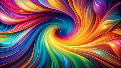 Obraz premium Vibrant colorful abstract background with swirling shapes and lines, perfect for eye-catching titles and dramatic introductions in presentations.