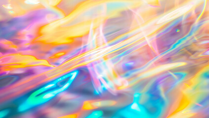 Colorful holographic iridescent