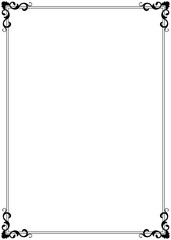 Thai pattern frame, vintage pattern border