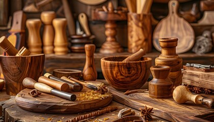 Wooden Kitchenware Collection