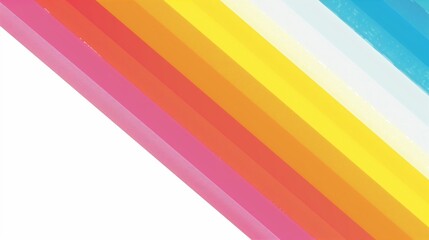 Obraz premium A vivid diagonal striped pattern in rainbow colors transitioning from pink to blue