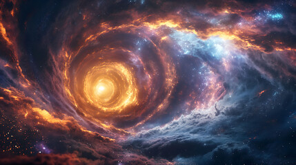 Galactic Vortex: abstract wallpaper, surreal background