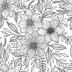 seamless floral pattern background wallpaper wrapping paper 