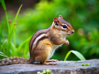 Obraz premium squirrel in the park, mammal, nature, wildlife, chipmunk, cute, wild, red, eating, fur, tail, animals, forest, small, nut, brown