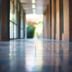 Fototapeta premium Blurred background of walkway indoor.