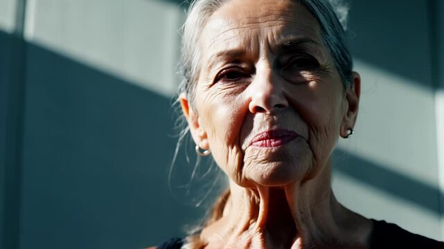 Mature lady defying aging by committing to a rigorous fitness regimen