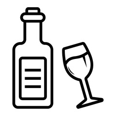 champagne Line Icon