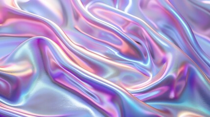 Soft satin fabric waves of pastel color background design. Texture with smooth flowing patterns and light shiny effect