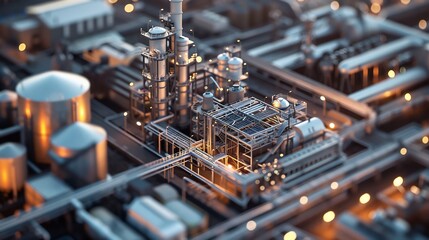 3D model of manufacturing factory