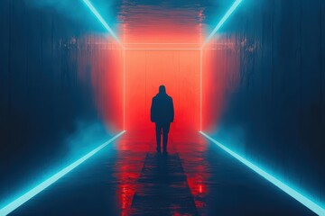 Energy use intensity EUI ads reveal an ultramodern, supernatural scene, with copy space for your creative input