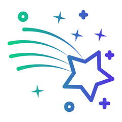 fireworks Line Gradient Icon