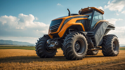 Obraz premium Futuristic farm tractor concept