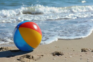 Beach Ball on beach background