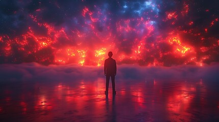 Fototapeta premium A sleek motion graphics studio with interactive digital motion tools and neon-lit motion designs, animating visual stories 