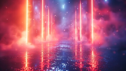 A sleek motion graphics studio with interactive digital motion tools and neon-lit motion designs, animating visual stories 
