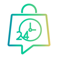 shopping Line Gradient Icon