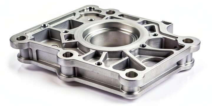 Aluminium die casting part with intricate details, industrial, manufacturing, aluminum, casting, metalwork