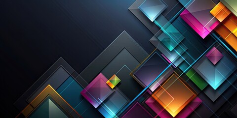 Abstract dark render background with overlapping geometric shapes, abstract, dark,render, overlapping, background