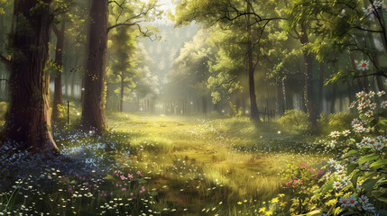 A Spring forest clearing